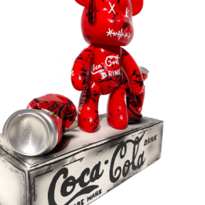 Coca Pop Bear Sculpture Pop Art Customisée