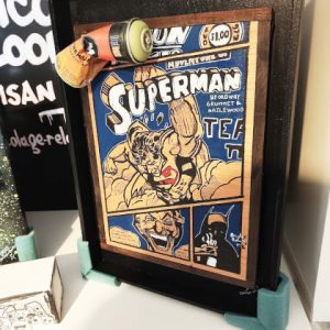 Street Superman Tableau Relief Pop Art / Street Art