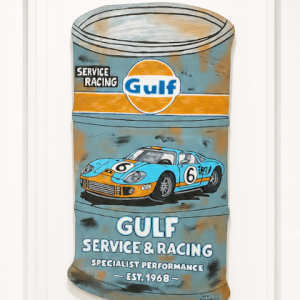 Tableau Relief Bois / Motorsport Art Fuel Légende