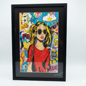 Pop Attitude – Regard Urbain Illustration Originale Encadrée