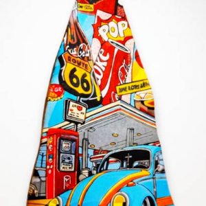 Route 66 Tableau Relief Bois Chêne Vintage Américain