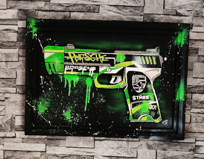 Tableau Street Art "Street Weapon Green"