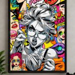 POP CONNEXION print encadré Pop Art Street Art BRMB présenté en décoration murale